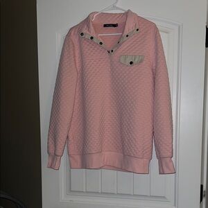 Doe & Rae Blush Quilted Sweater